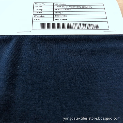 Custom Eco Vortex Jersey Lenzing Spandex Rayon Fabric